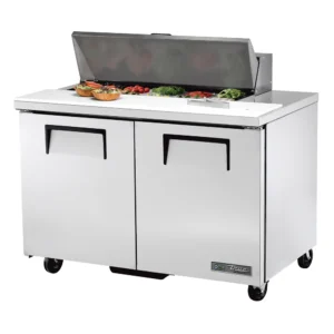 True TSSU-48-10-HC 48″ TSSU Series Sandwich/Salad Prep Table w/ Refrigerated Base, 115v
