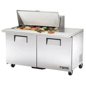 True TSSU-60-18M-B-HC 60″ TSSU Series Mega Top Sandwich/Salad Prep Table w/ Refrigerated Base, 115v