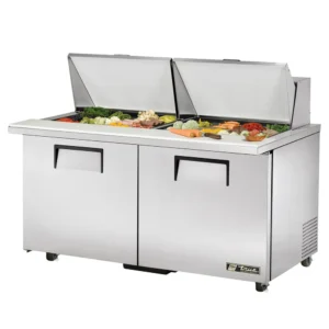 True TSSU-60-24M-B-ST-HC 60″ TSSU Series Mega Top Sandwich/Salad Prep Table w/ Refrigerated Base, 115v