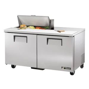 True TSSU-60-08-HC 60″ TSSU Series Sandwich/Salad Prep Table w/ Refrigerated Base, 115v