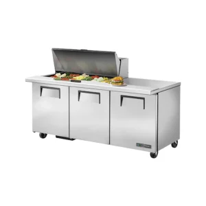 True TSSU-72-18M-B-HC 72″ TSSU Series Mega Top Sandwich/Salad Prep Table w/ Refrigerated Base, 115v