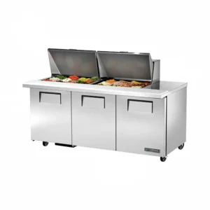 True TSSU-72-24M-B-ST-HC 72″ TSSU Series Mega Top Sandwich/Salad Prep Table w/ Refrigerated Base, 115v