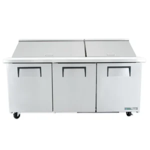True TSSU-72-30M-B-ST-HC 72" TSSU Series Mega Top Dual Sided Sandwich/Salad Prep Table w/ Refrigerated Base, 115v - Image 4