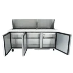 True TSSU-72-30M-B-ST-HC 72" TSSU Series Mega Top Dual Sided Sandwich/Salad Prep Table w/ Refrigerated Base, 115v - Image 5