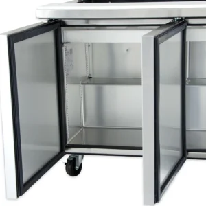 True TSSU-72-30M-B-ST-HC 72" TSSU Series Mega Top Dual Sided Sandwich/Salad Prep Table w/ Refrigerated Base, 115v - Image 6