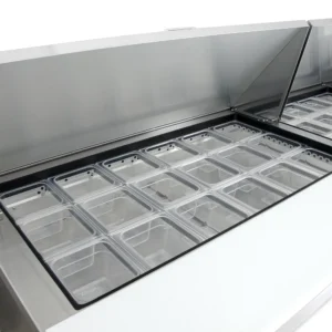 True TSSU-72-30M-B-ST-HC 72" TSSU Series Mega Top Dual Sided Sandwich/Salad Prep Table w/ Refrigerated Base, 115v - Image 7