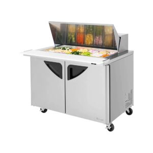 Turbo Air TST-48SD-18-N 48″ Mega Top Sandwich/Salad Prep Table w/ 2 Doors, 18 Pans