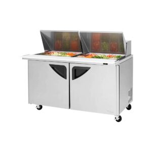 Turbo Air TST-60SD-24-N 60″ Mega Top Sandwich/Salad Prep Table w/ 2 Doors, 24 Pans