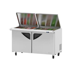 Turbo Air TST-60SD-24-N-FL 60″ Mega Top Sandwich/Salad Prep Table w/ 2 Doors, 24 Pans