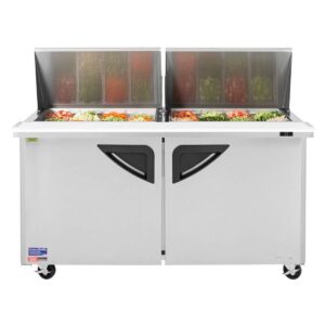 Turbo Air TST-60SD-24-N 60″ Mega Top Sandwich/Salad Prep Table w/ 2 Doors, 24 Pans