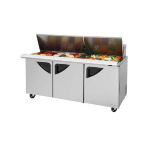 Turbo Air TST-72SD-30-N 72″ Mega Top Sandwich/Salad Prep Table w/ 3 Doors, 30 Pans
