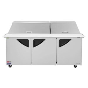 Turbo Air TST-72SD-30-N 72″ Mega Top Sandwich/Salad Prep Table w/ 3 Doors, 30 Pans