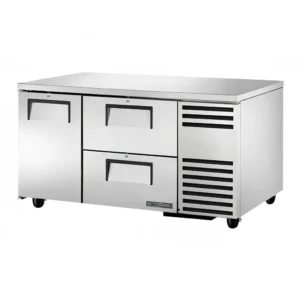 True TUC-60-32D-2-HC 60″ W Undercounter Refrigerator w/ (2) Sections, (2) Drawers & (1) Door, 115v