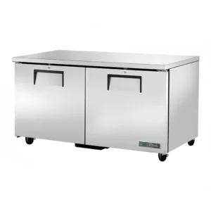 True TUC-60F-HC 60″ W Undercounter Freezer w/ (2) Sections & (2) Doors, 115v