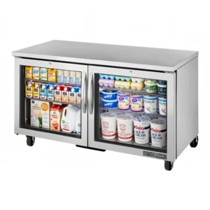 True TUC-60G-HC~FGD01 60″ W Undercounter Refrigerator w/ (2) Sections & (2) Doors, 115v
