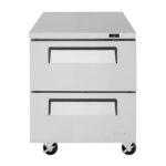 Turbo Air TUR-28SD-D2-N 27" 1-Section Undercounter Refrigerator w/ 2 Drawers, 6.8 cu. ft.