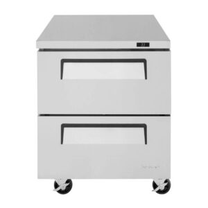 Turbo Air TUR-28SD-D2-N 27″ 1-Section Undercounter Refrigerator w/ 2 Drawers, 6.8 cu. ft.