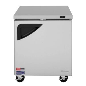 Turbo Air TUR-28SD-N 27″ 1-Section Undercounter Refrigerator w/ 1 Door, 6.8 cu. ft.