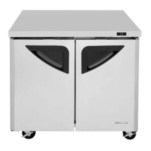 Turbo Air TUR-36SD-N6 36″ 2-Section Undercounter Refrigerator w/ 2 Doors, 9 cu. ft.