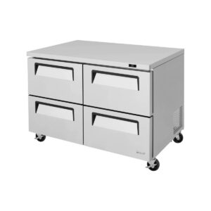 Turbo Air TUR-48SD-D4-N 48″ 2-Section Undercounter Refrigerator w/ 4 Drawers, 12 cu. ft.