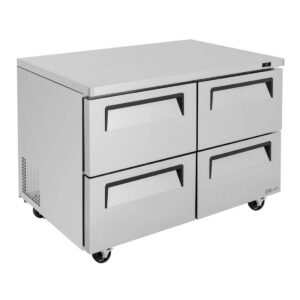 Turbo Air TUR-48SD-D4-N 48″ 2-Section Undercounter Refrigerator w/ 4 Drawers, 12 cu. ft.