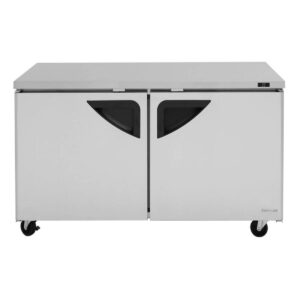 Turbo Air TUR-60SD-N 60″ 2-Section Undercounter Refrigerator w/ 2 Doors, 17 cu. ft.