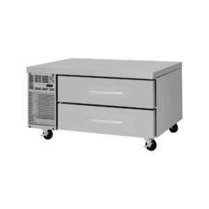Turbo Air PRCBE-48R-N-FT 48″ 2 Drawers Refrigerated Chef Base, Flat Top, 6.83 cu. ft.