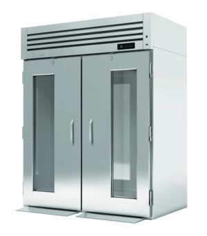 Turbo Air PRO-50R-G-RI-N 66″ Two Section Roll-In Refrigerator w/ Glass Doors, Self-Contained, Stainless Steel, 82 cu. ft.