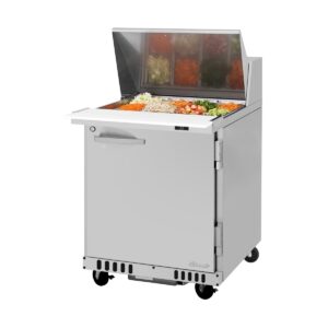Turbo Air PST-28-12-FB-N(-L) 27″ Mega Top Sandwich/Salad Prep Table w/ 1 Door, 12 Pans