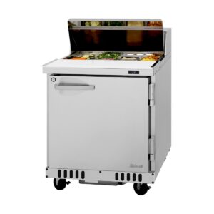 Turbo Air PST-28-FB-N(-L) 27″ One Section Sandwich / Salad Prep Table w/ 1 Door, 8 Pans