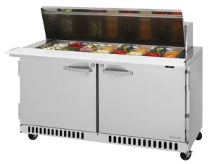 Turbo Air PST-60-24-FB-N 60″ Mega Top Sandwich/Salad Prep Table w/ 2 Doors, 24 Pans