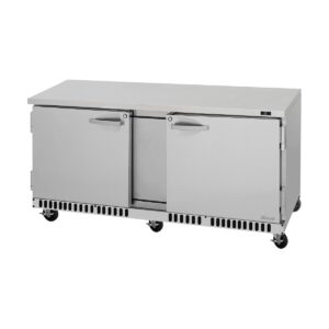 Turbo Air PUR-72-FB-N 70″ 2-Section Undercounter Refrigerator w/ 2 Doors, 17.6 cu. ft.