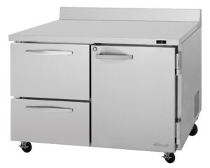 Turbo Air PWF-48-D2R(L)-N 48″ 2-Section Worktop Freezer w/ 1 Door & 2 Drawers, 12.8 cu. ft.