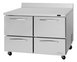 Turbo Air PWF-48-D4-N 48″ 2-Section Worktop Freezer w/ 4 Drawers, 12.8 cu. ft.
