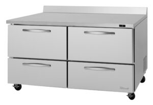 Turbo Air PWF-60-D4-N 60″ 2-Section Worktop Freezer w/ 4 Drawers, 17.2 cu. ft.