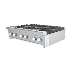 Turbo Air TAHP-36-6 36″ Countertop Gas Hotplate with (6) Burners, Manual Control, 192.000 BTU
