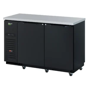 Turbo Air TBB-2SBD-N6 Super Deluxe Back Bar Cooler with Solid Door, Two Section 19 cu. ft.