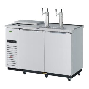 Turbo Air TCB-2SDD-N6 58″ Draft Beer Cooler w/ 2 Kegs, 2 Dual-Tap Towers
