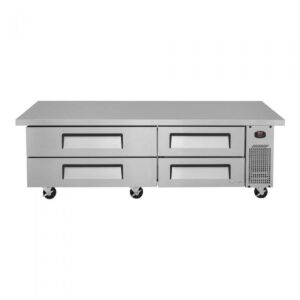 Turbo Air TCBE-72SDR-E-N 78″ 4 Drawers Refrigerated Chef Base, Flat Top, 12.6 cu. ft.