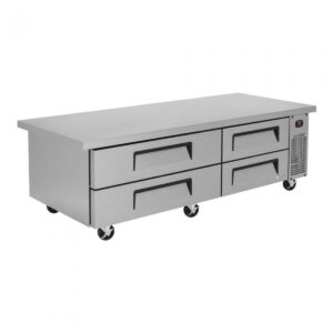 Turbo Air TCBE-72SDR-E-N 78″ 4 Drawers Refrigerated Chef Base, Flat Top, 12.6 cu. ft.