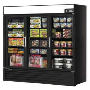 Turbo Air TGF-72FAB-N 81″ Glass Door Merchandiser Freezer in Black, 58.45 cu. ft.