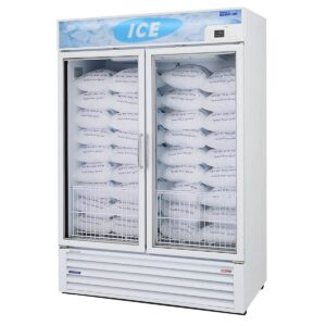 Turbo Air TGIM-49W-N 54″ Indoor Ice Merchandiser w/ Glass Door, Auto Defrost, 40 cu. ft.