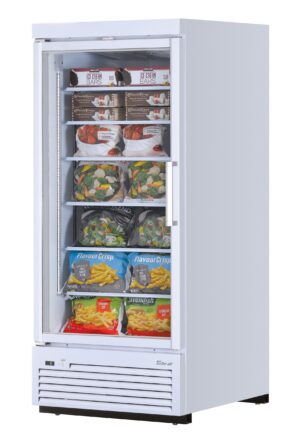 Turbo Air TJMF-30SDW(B)-N 36″ One Glass Door Freezer Merchandiser, White or Black, 32 cu. ft.