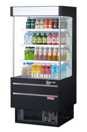 Turbo Air TOM-25MSEW(B)-N 28″ Vertical Open Air Merchandiser, Self-Contained, 3 Shelves, 7 cu. ft.