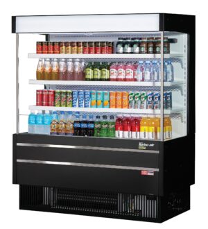 Turbo Air TOM-50MSEW(B)-N 51″ Vertical Open Air Merchandiser, Specify Exterior, Self-Contained, 3 Shelves, 13.8 cu. ft.