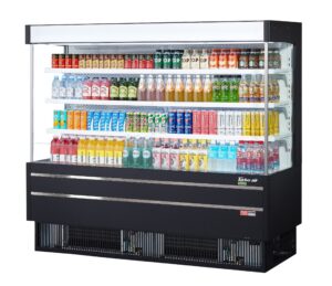 Turbo Air TOM-75MSEW(B)-N 76″ Vertical Open Air Merchandiser, Specify Exterior, Self-Contained, 3 Shelves, 20.9 cu. ft.