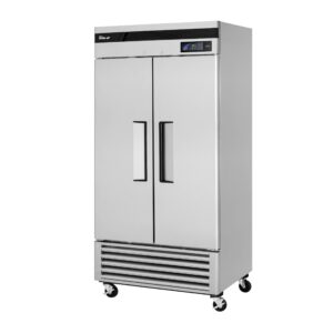 Turbo Air TSR-35SD-N6 39″ Two Section Reach-In Refrigerator w/ 2 Solid Doors, Bottom Mount, Stainless Steel, 29 cu. ft.