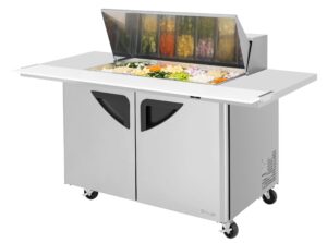 Turbo Air TST-48SD-18-E-N 72″ Mega Top Sandwich/Salad Prep Table w/ 2 Doors, 18 Pans