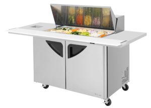 Turbo Air TST-48SD-18-E-SVC-N 72″ Mega Top Sandwich/Salad Prep Table w/ 2 Doors, 18 Pans