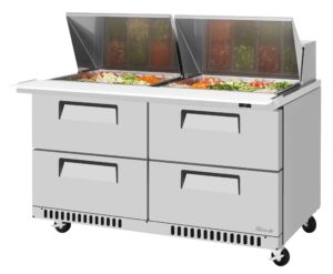 Turbo Air TST-60SD-24-D4-FB-N 60″ Mega Top Sandwich/Salad Prep Table w/ 4 Drawers, 24 Pans